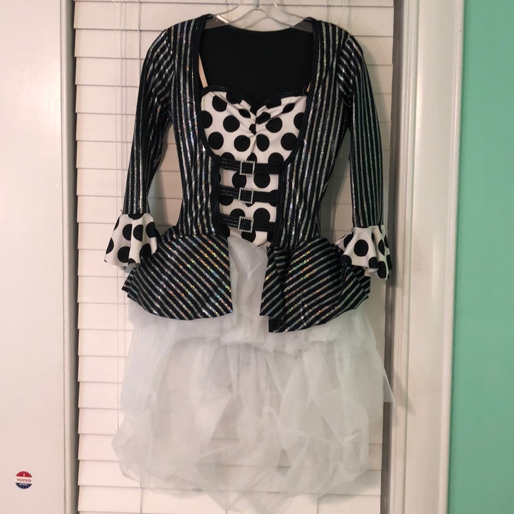 Black and white clown/puppet costume